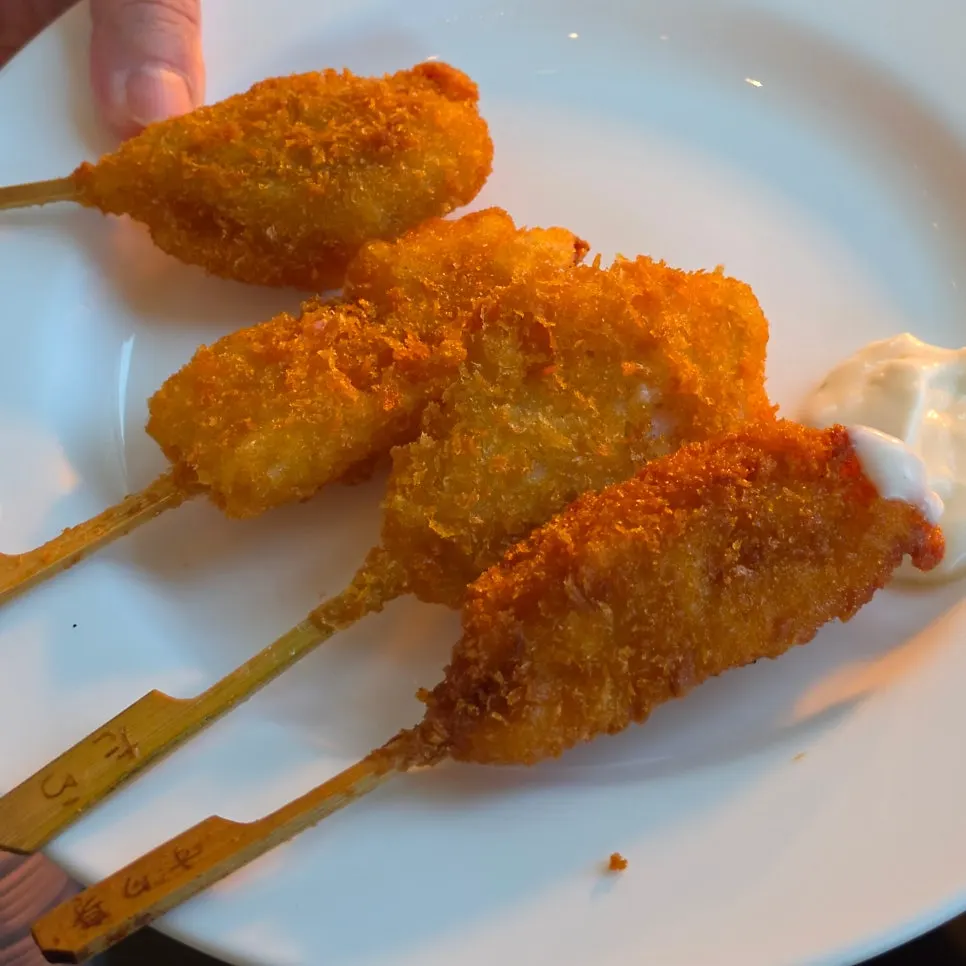 속재료가 다른 쿠시카츠 꼬치