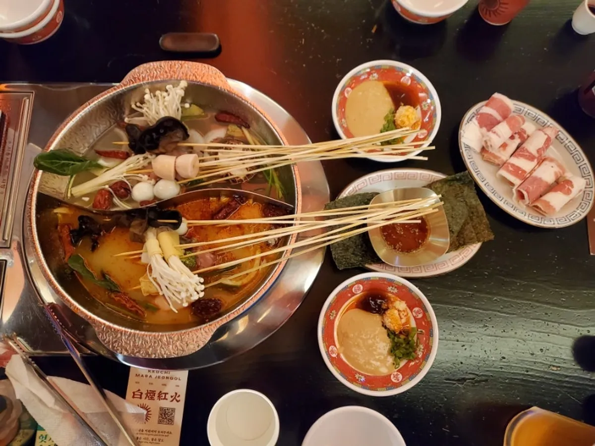 보혜복분자와 훠궈 상차림
