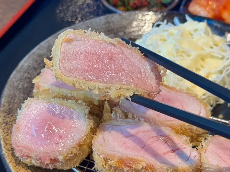 바삭한 히레카츠 단면