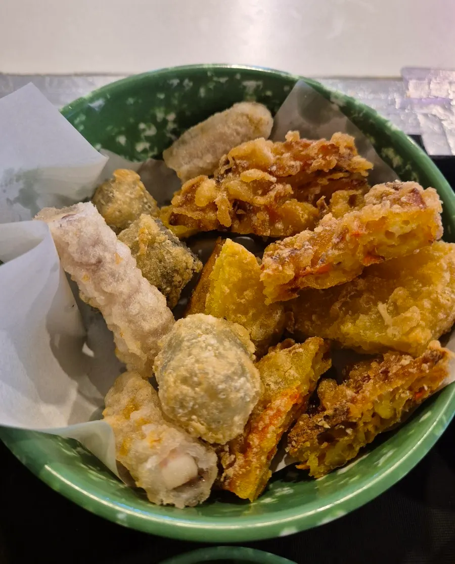 Organ meat such as liver served alongside the sundae