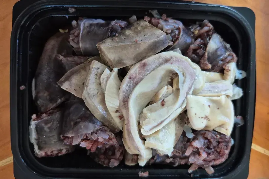순대와 간·허파·염통이 담긴 접시