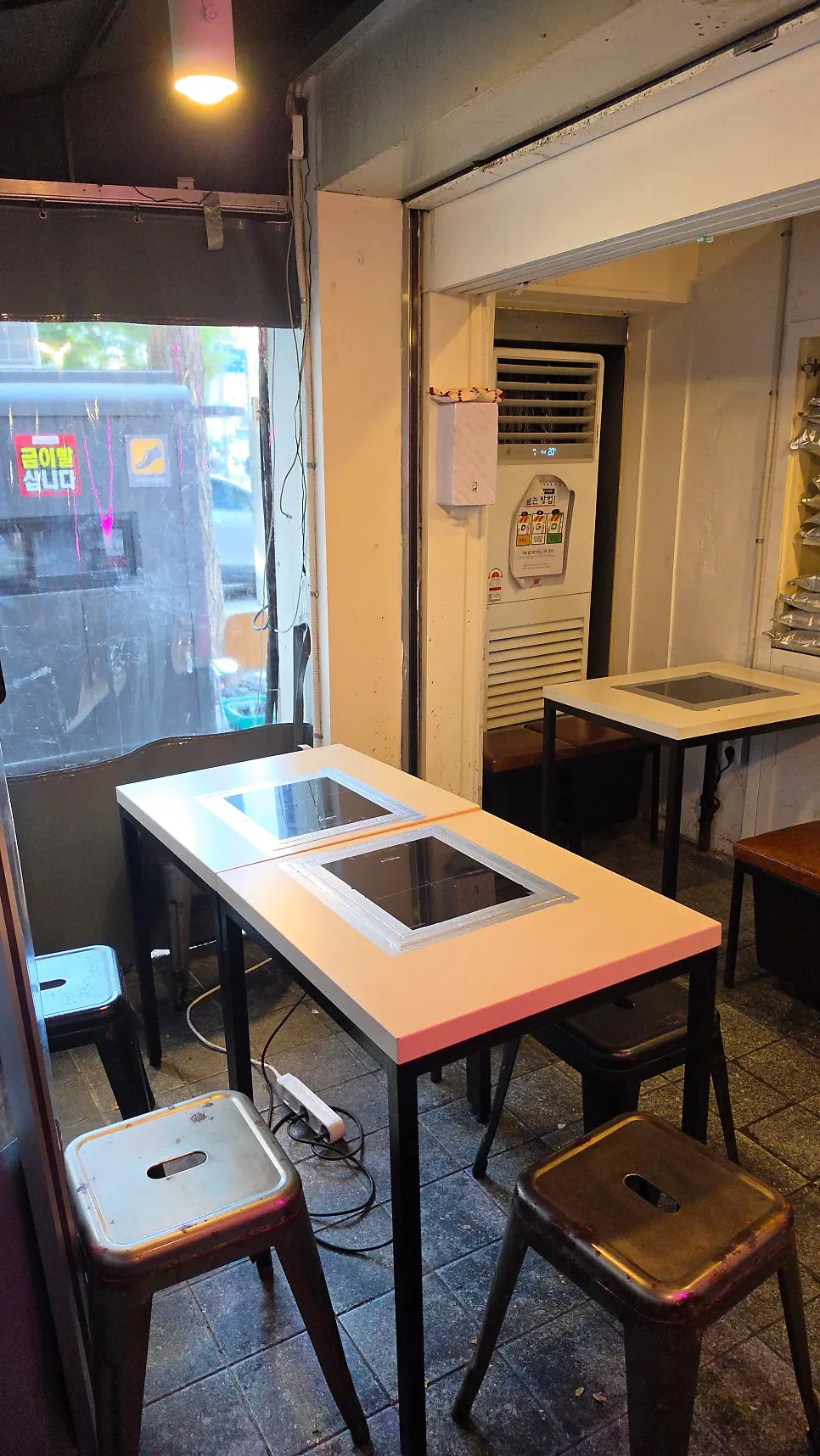 Inside the shop with soju and other alcohol on display
