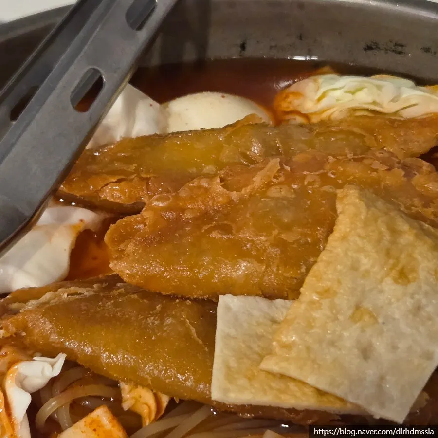Pot of instant tteokbokki before cooking