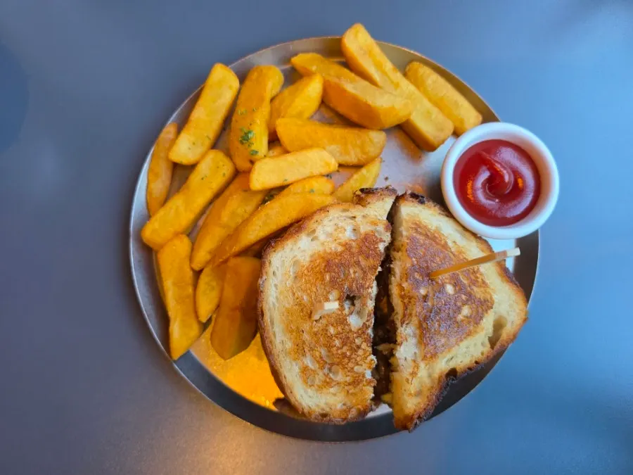 New patty melt made with rye toast