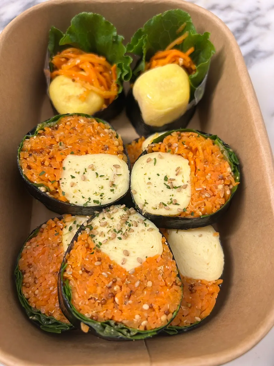 통계란말이가 들어간 키토김밥 단면