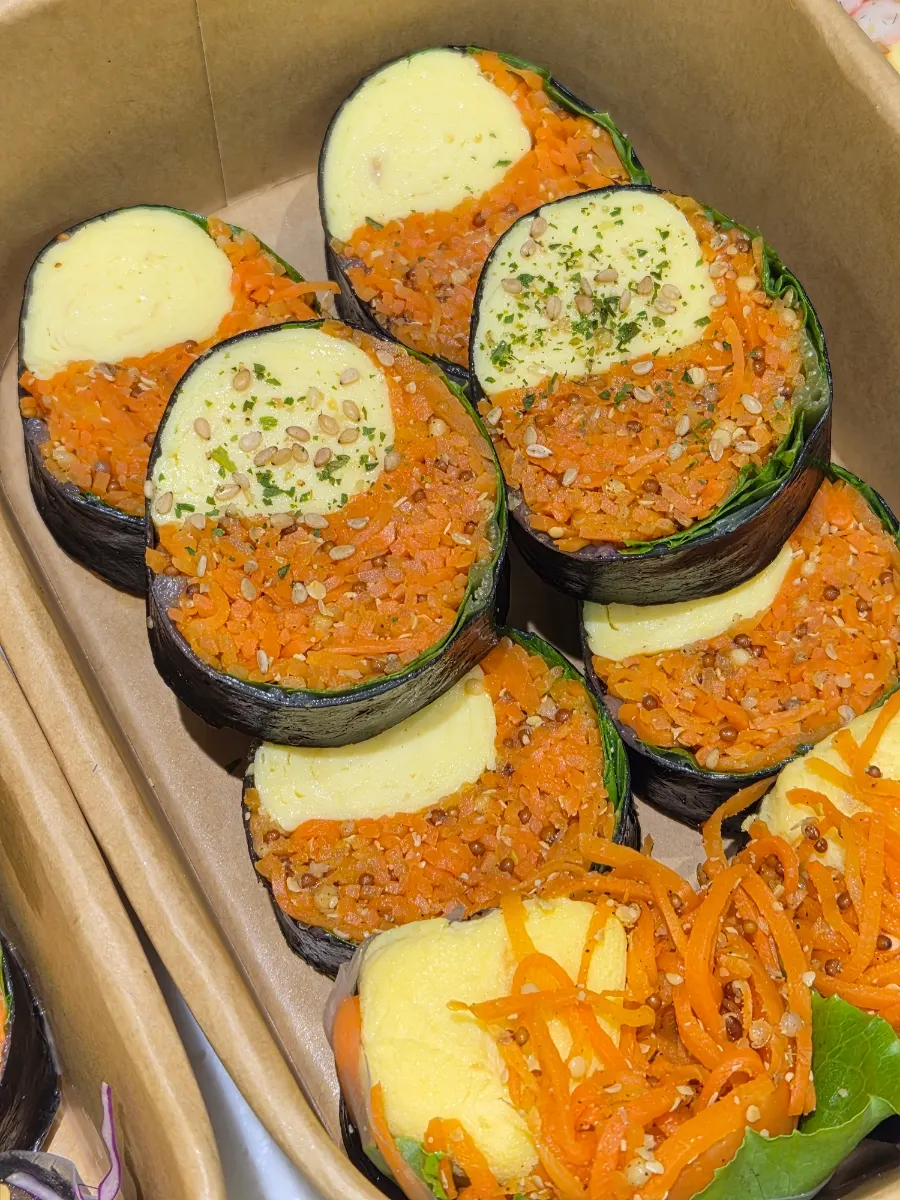 Keto carrot rapé gimbap
