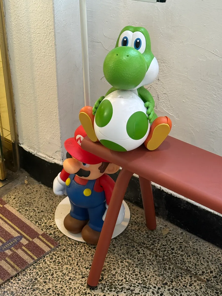 Entrance with Super Mario and Yoshi figures