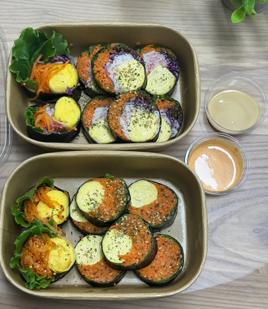 Vegetable-filled keto gimbap filling