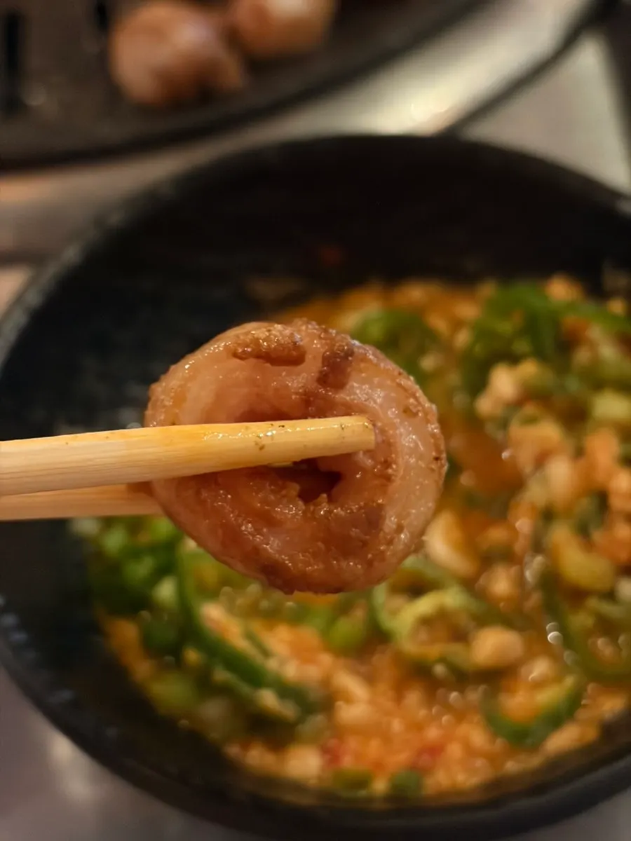 겉을 바삭하게 더 구운 막창