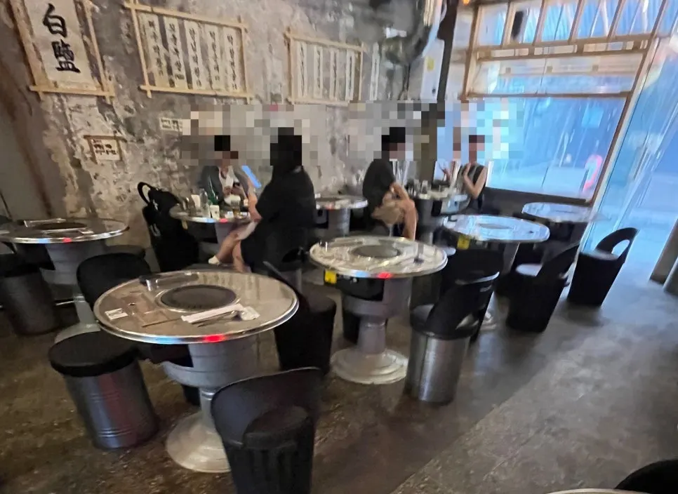 Exterior of Baegyeom Makchang with its retro Euljiro feel
