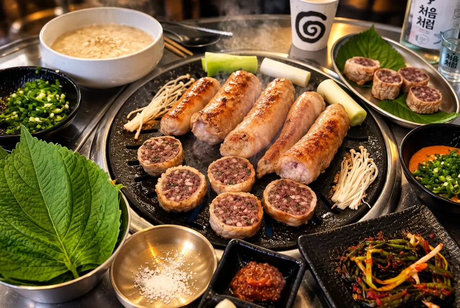 Golden-grilled makchang spread