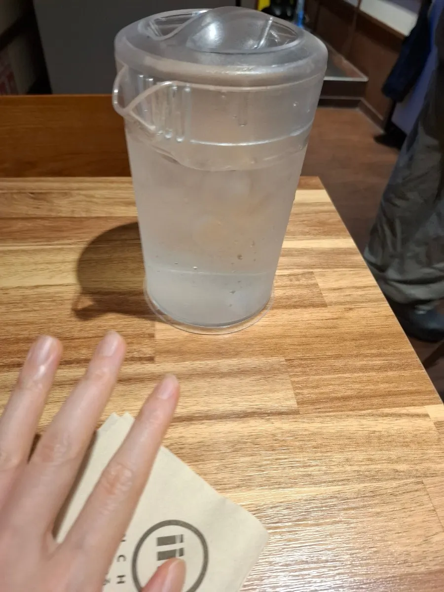 Self-serve container of yuzu-honey pickled radish