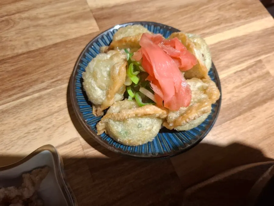 Plate of handmade karaage
