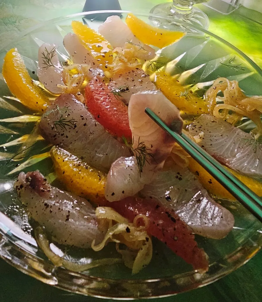 Moss's signature seasonal sashimi ceviche