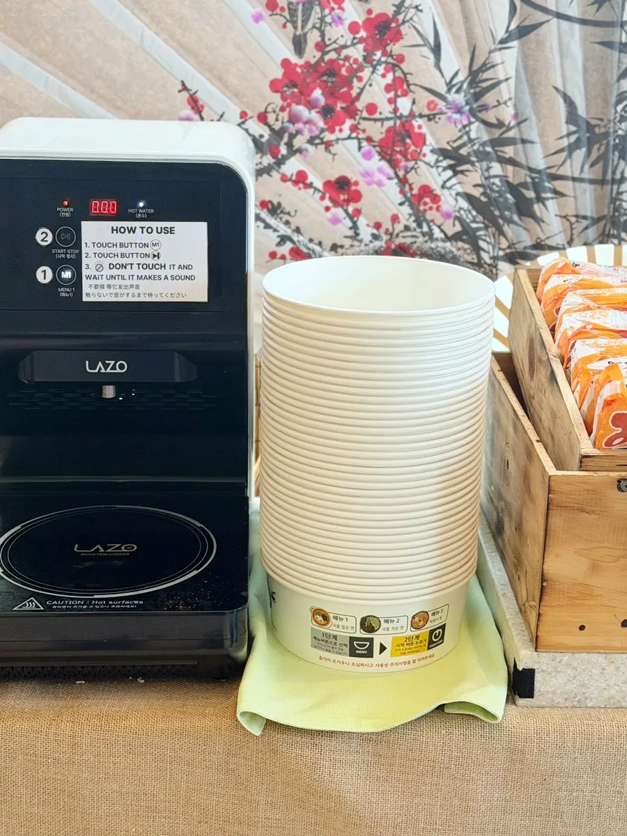 Buffet selection with soba and ramen