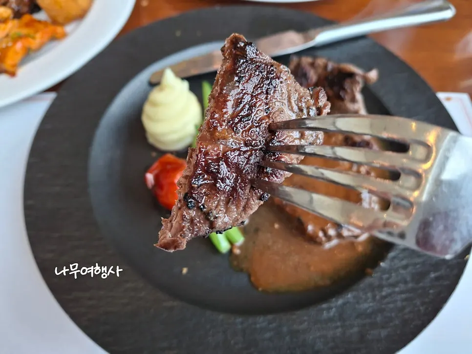 Plate of Australian flat iron steak