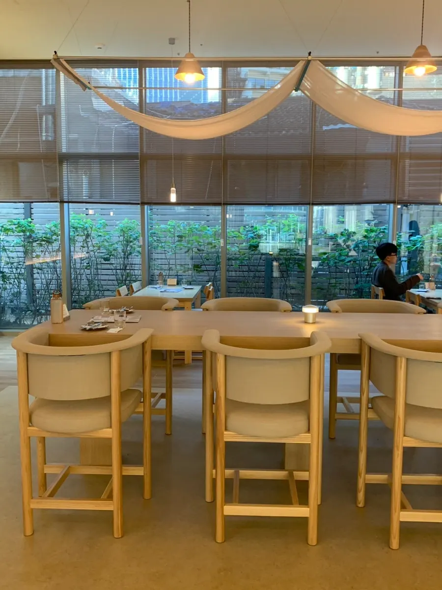 Interior photo with plants and lighting