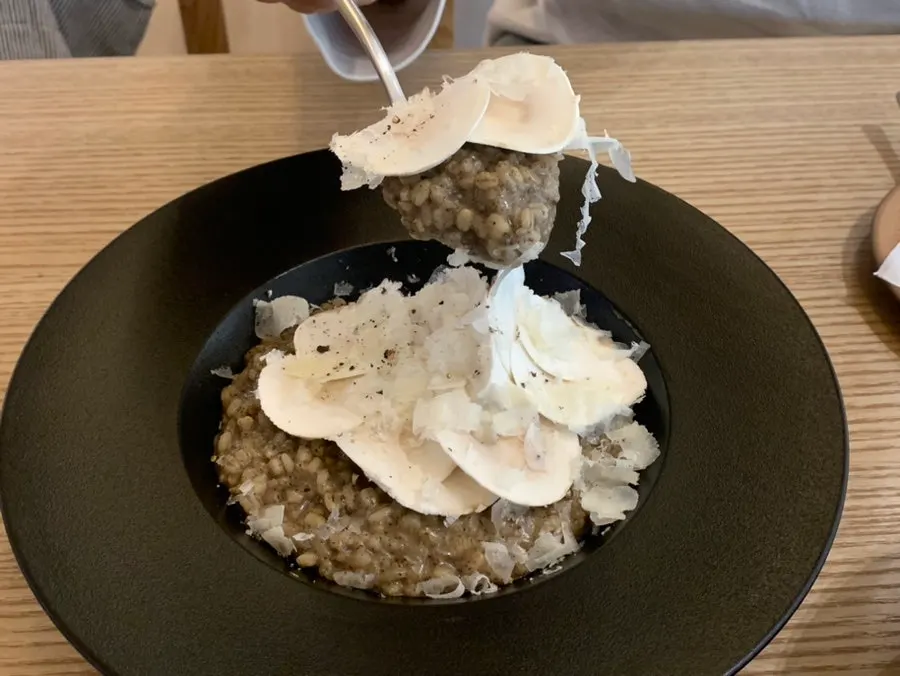 Photo of truffle mushroom risotto