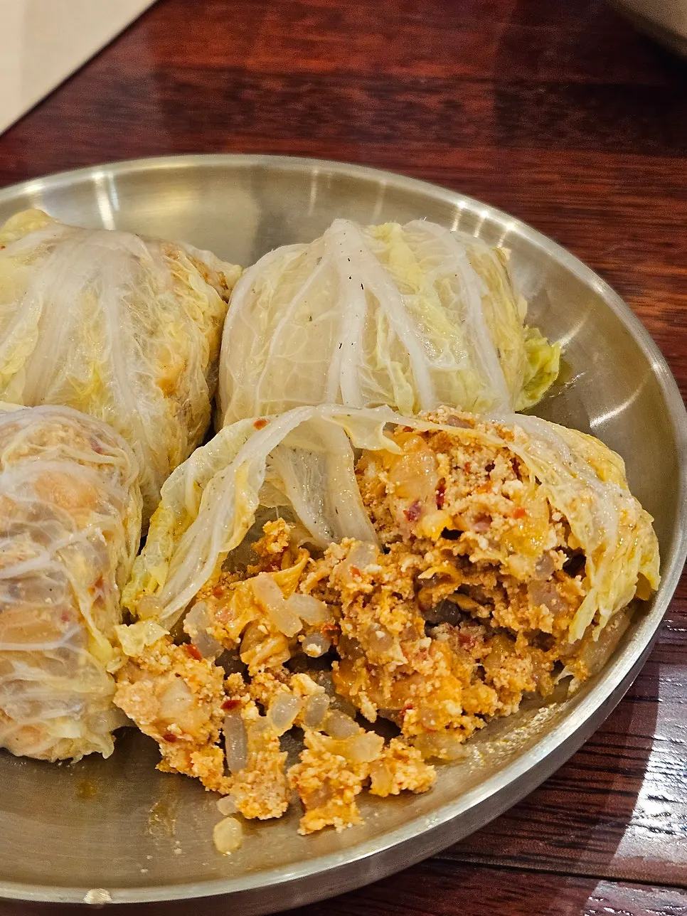 배추만두와 김치만두소