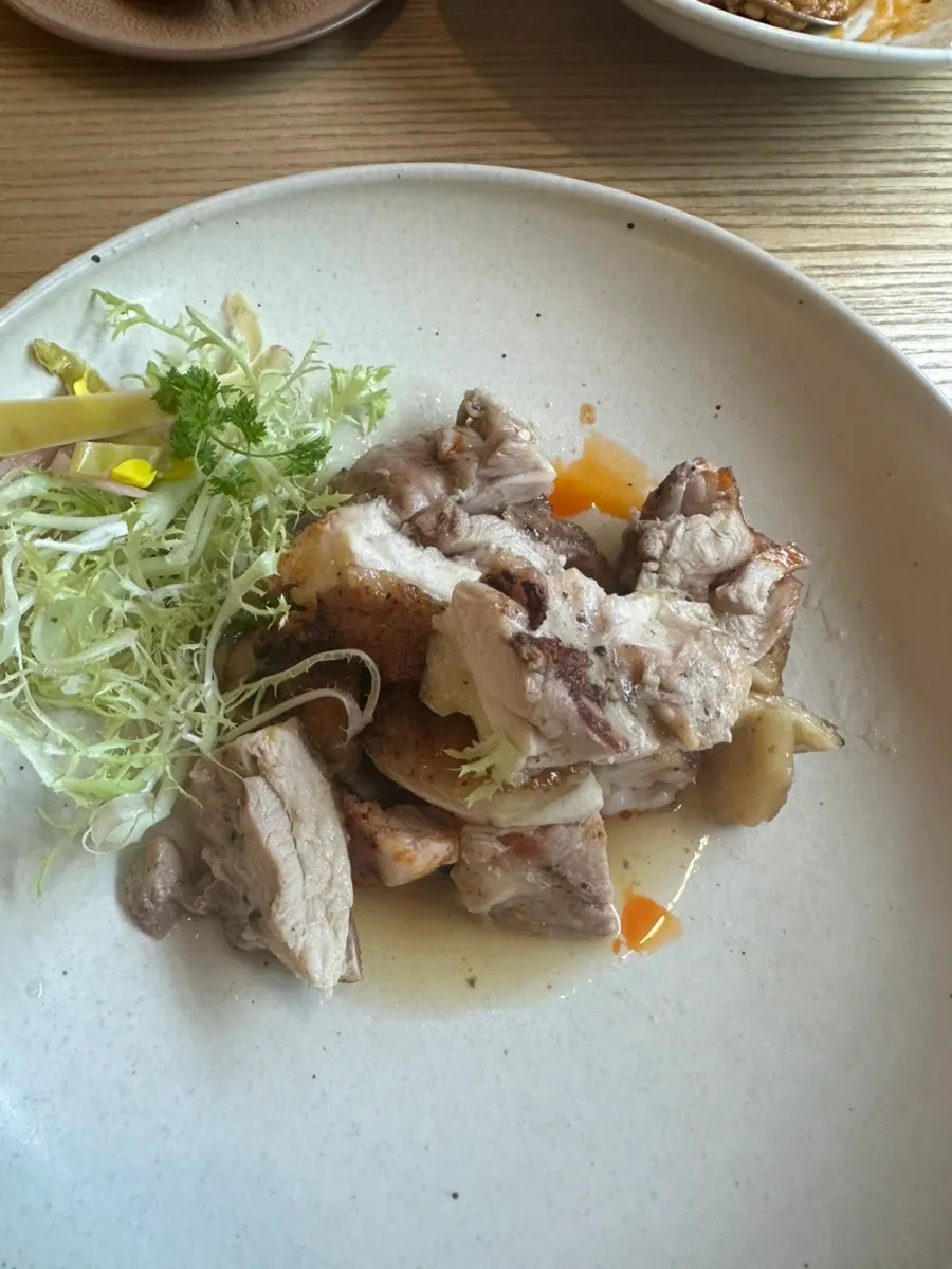 Chicken thigh grill with yuzu ponzu sauce