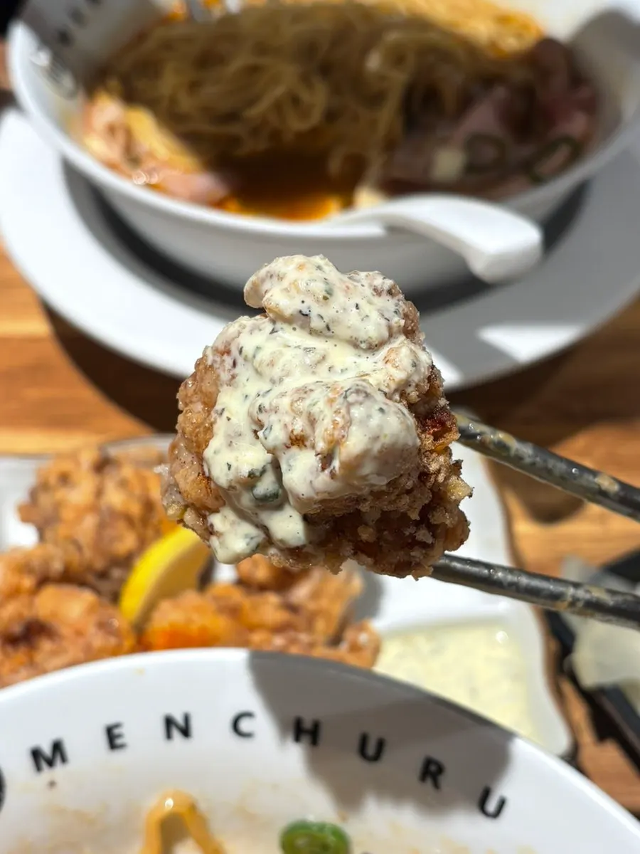House-made karaage served with sauce