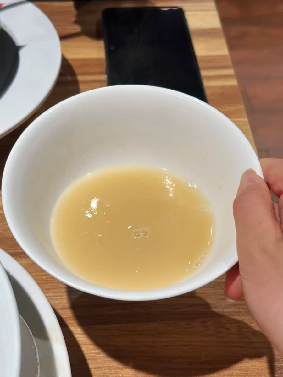 Rich chicken broth for tori paitan