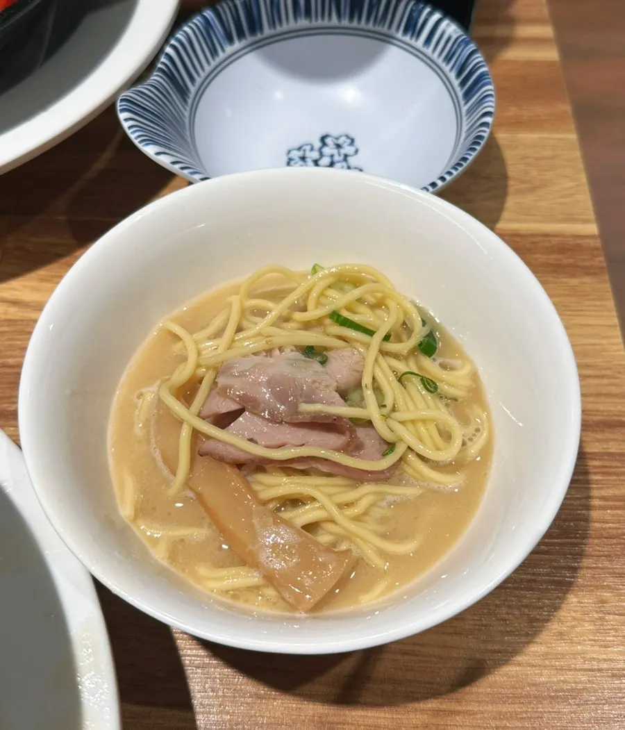 Tori paitan with a soft-boiled egg