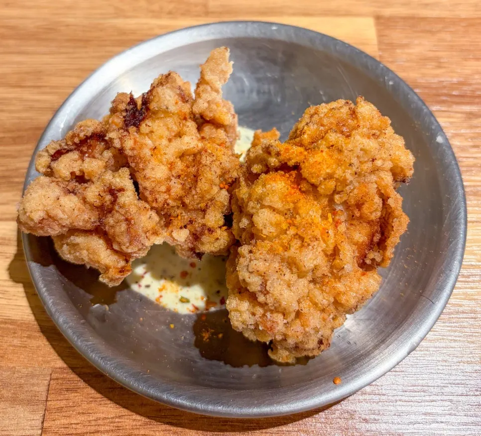 Table set with ramen and karaage