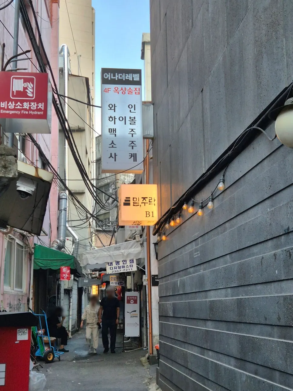 Passage inside the alley to the left of the oven chicken restaurant