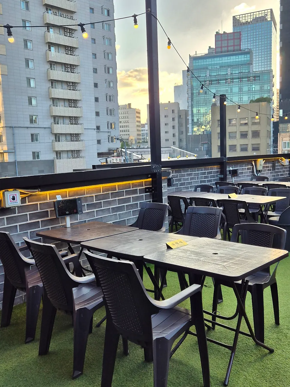 View of Jongno's buildings from Another Level's rooftop