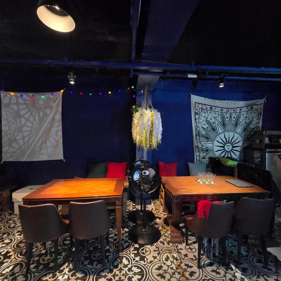 Fourth-floor indoor seating