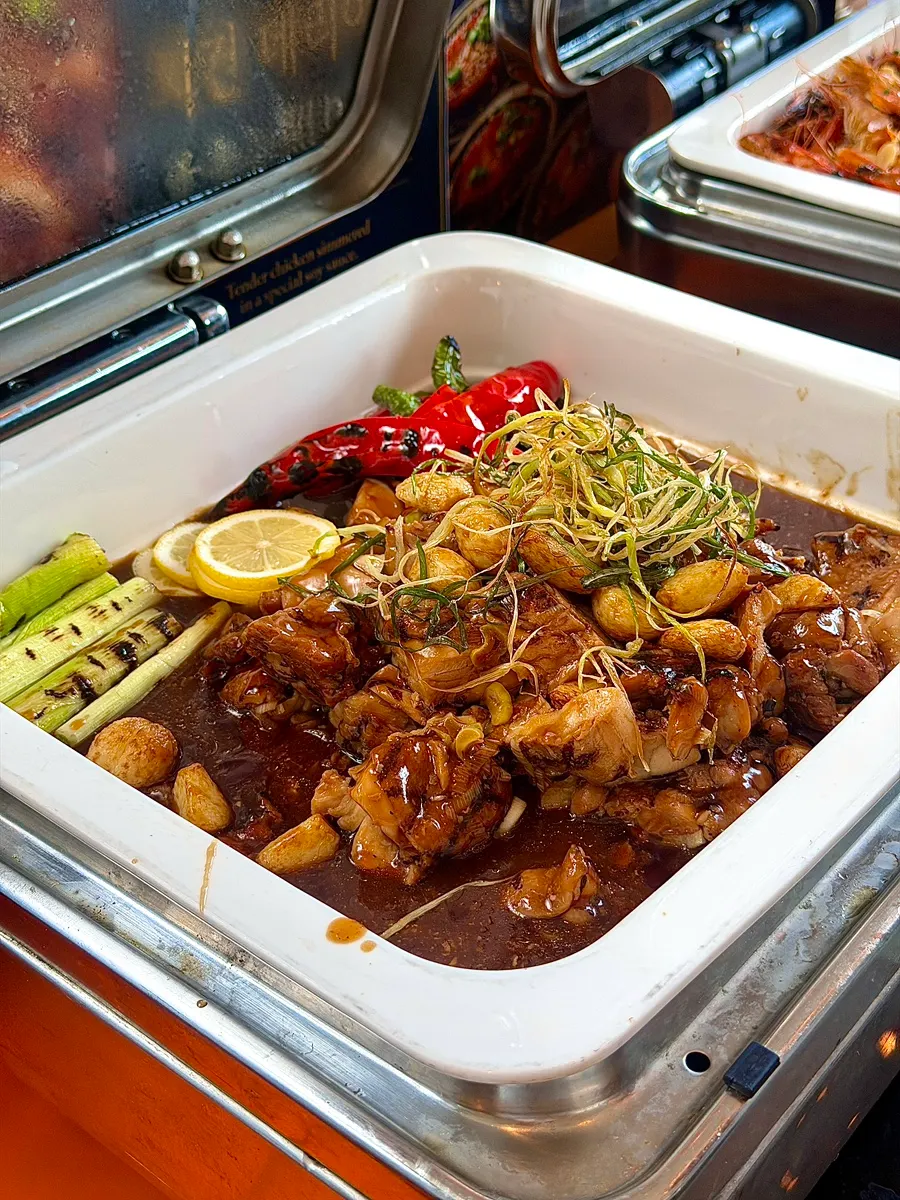 Asian buffet salad selection