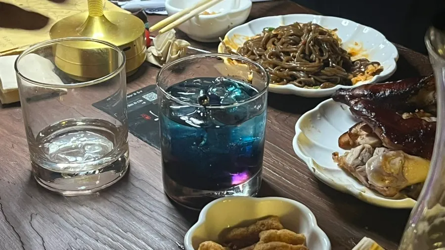 A glass of whiskey ordered on the rocks