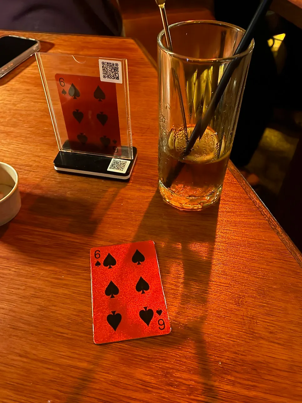 Cards on the table used for seat assignment