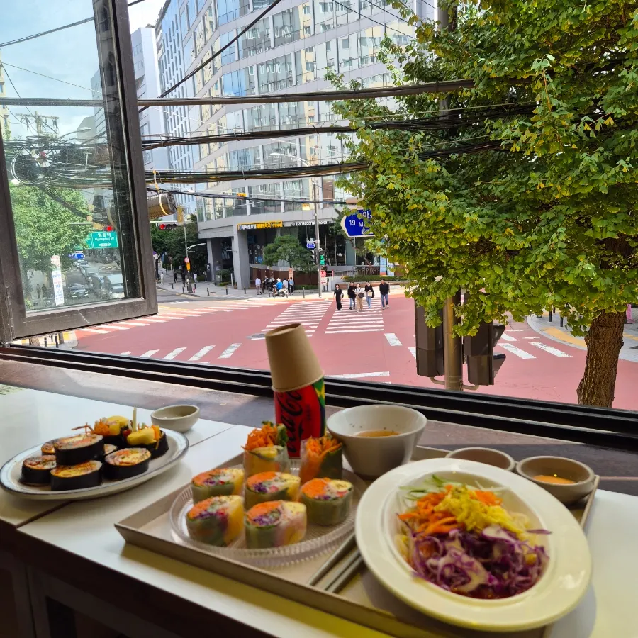 Ordered menu items laid out on the table