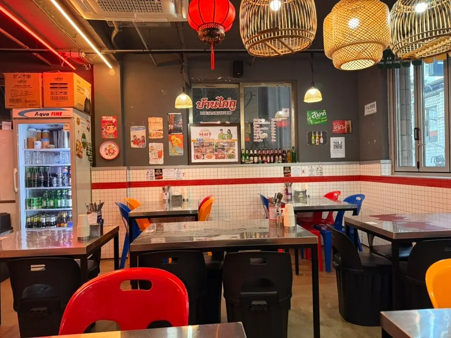Kkai 9 space with a Thai night-market mood