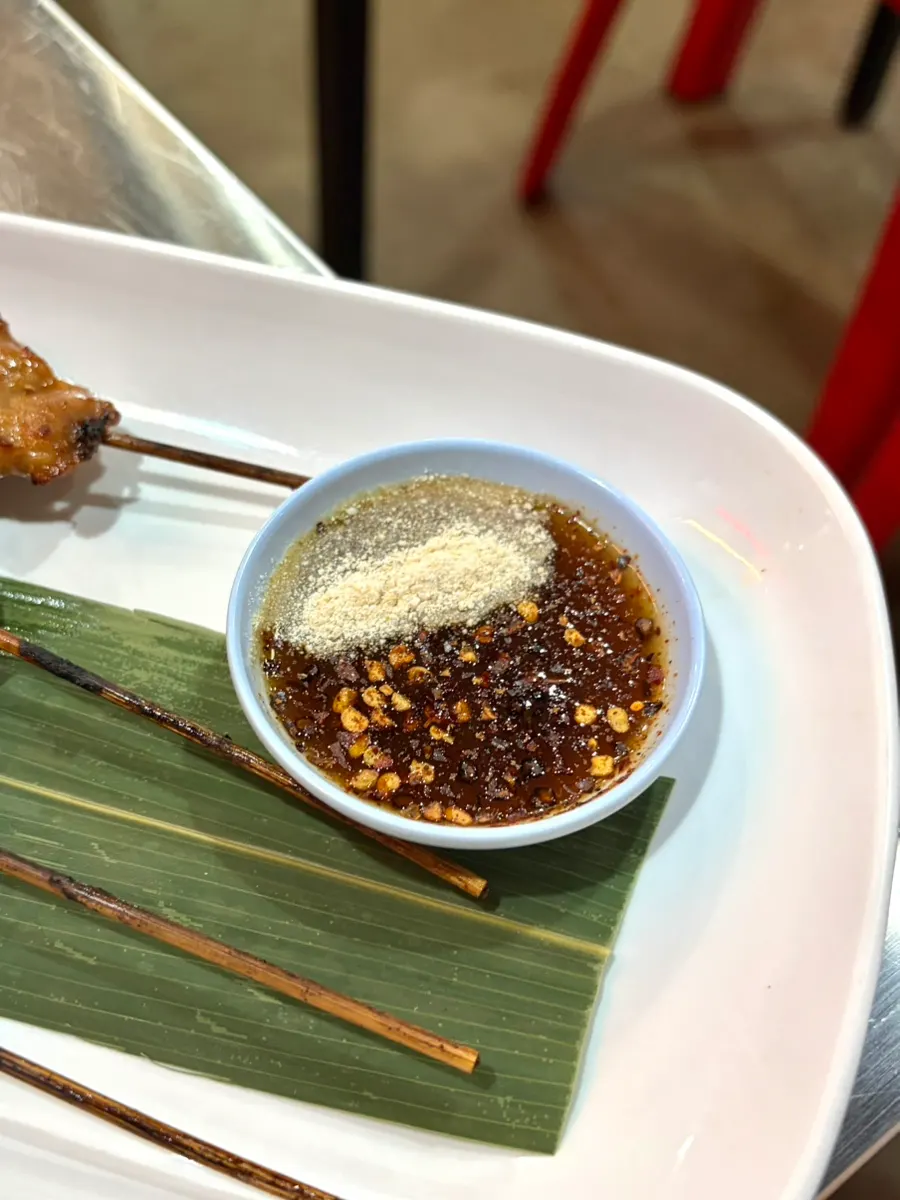 Tangy dipping sauce served with the moo ping