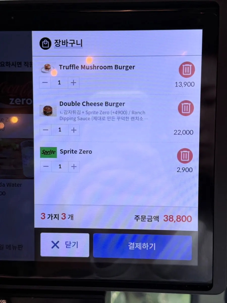 Looking over the menu before ordering at Daily Fix Euljiro
