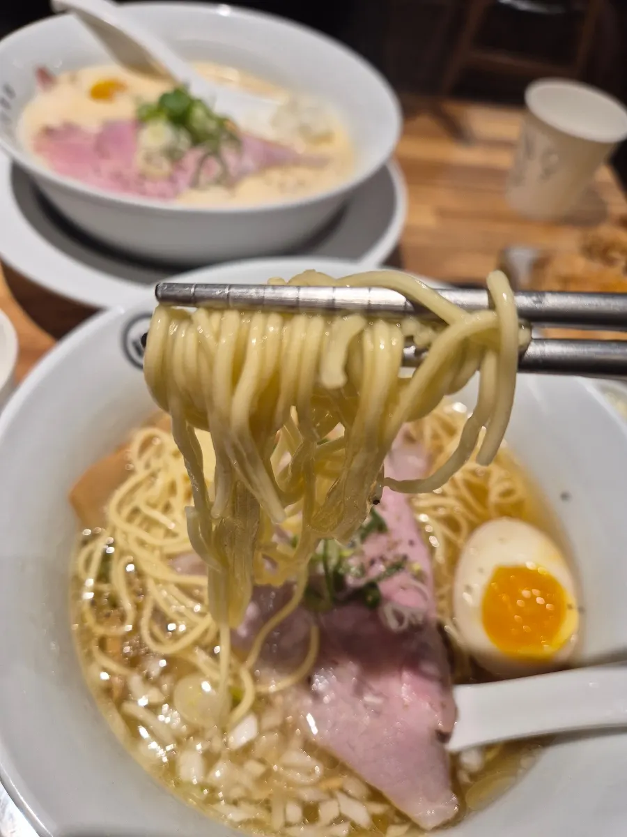 Shio ramen with a light yet deep broth