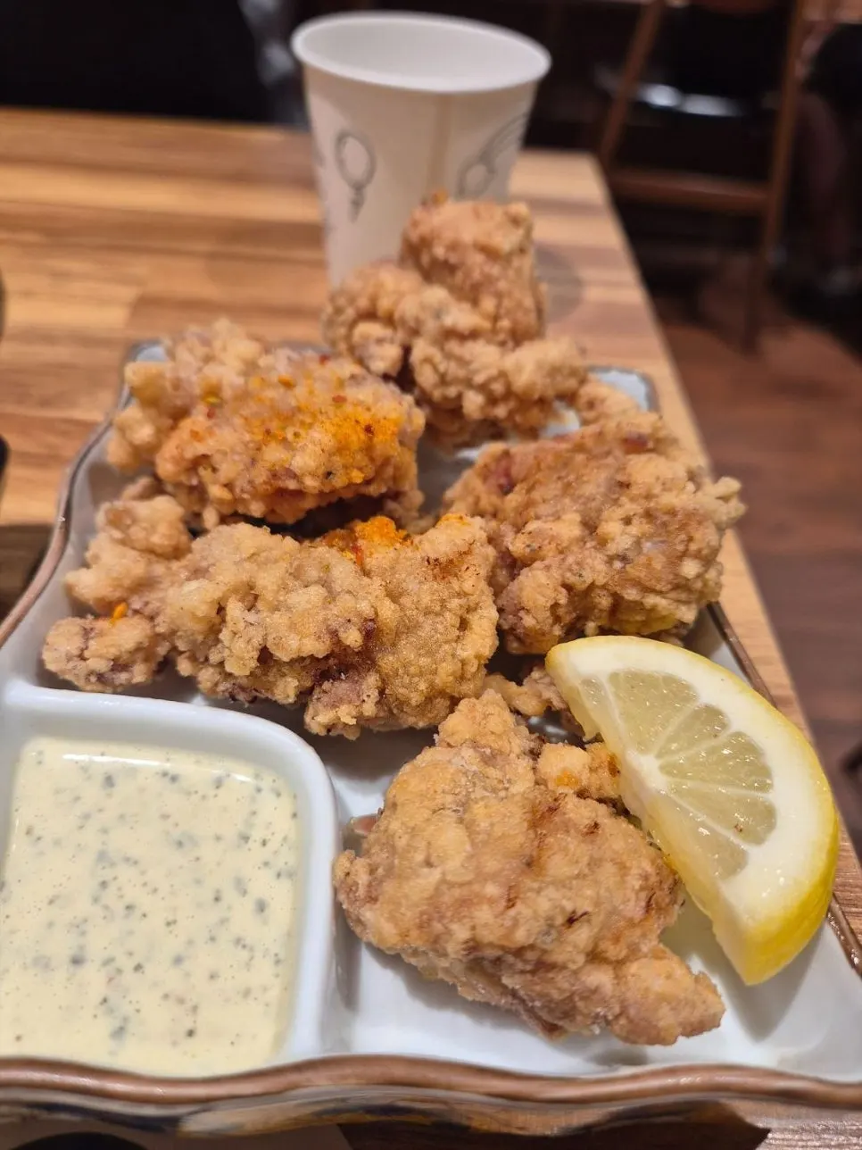 Handmade karaage ordered as a side