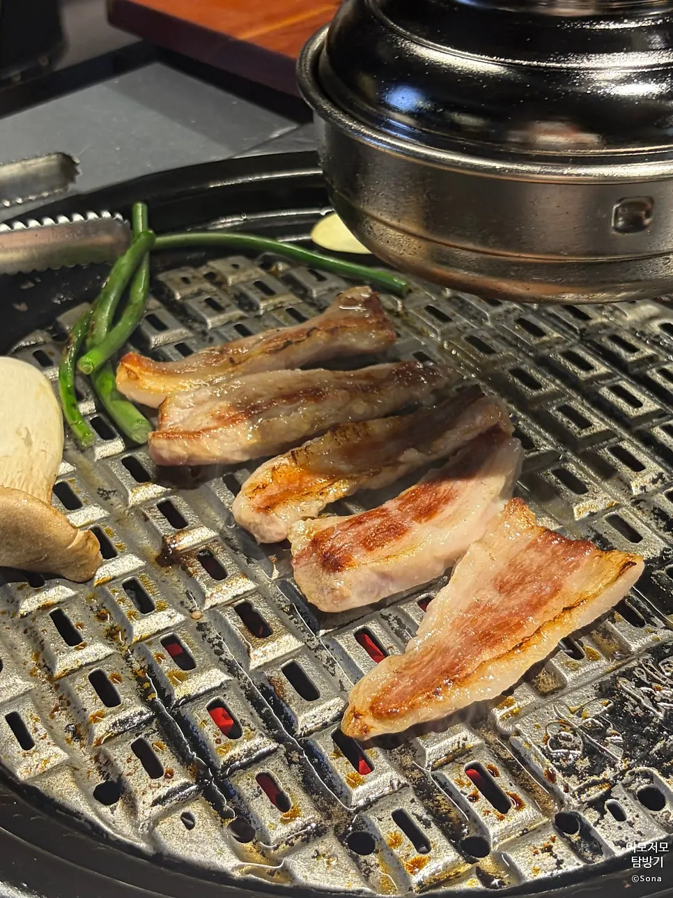 Gabrisal cooking on the grill