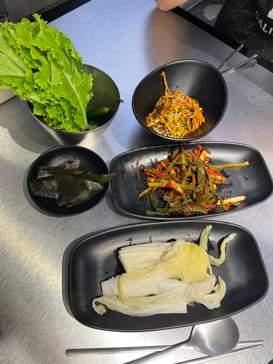 Basic side-dish spread at Yukjjip