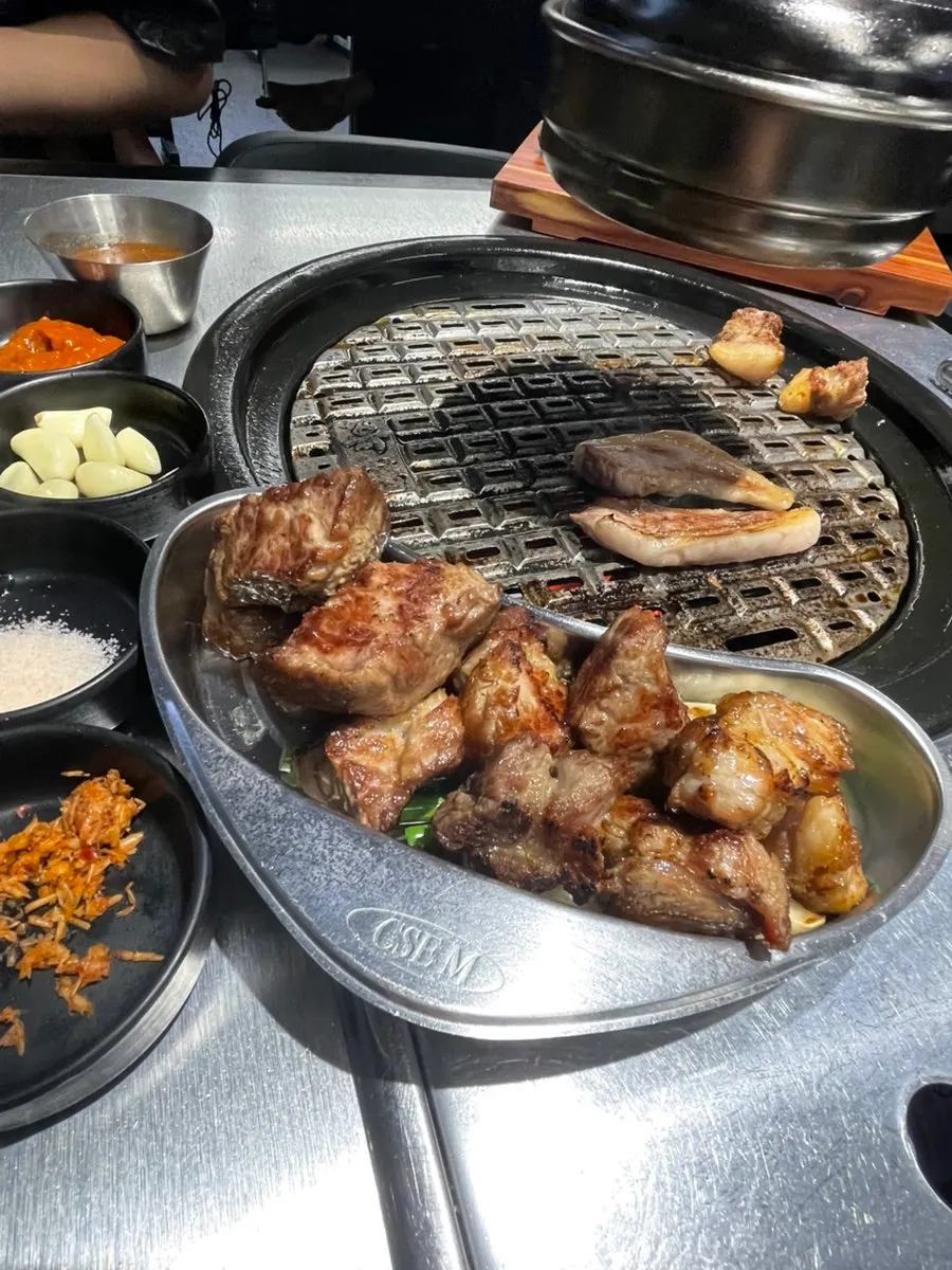 Yukjjip pork neck grilled golden brown