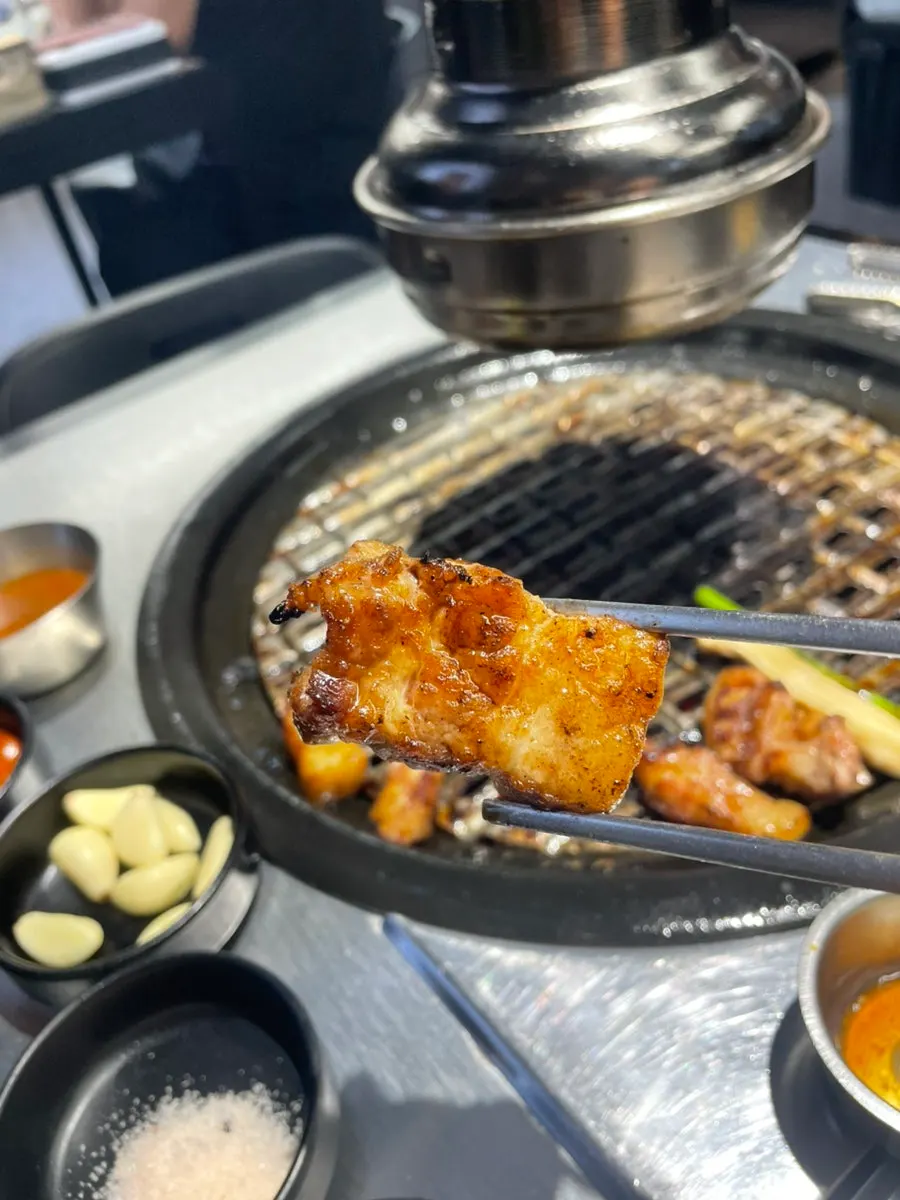 Finished assorted grilled pork