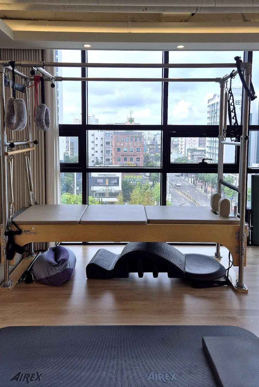 Interior of the pilates class space