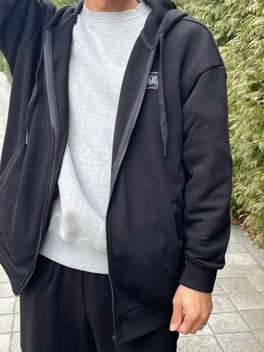 Double-layer hood detail on the Everlast zip-up hoodie
