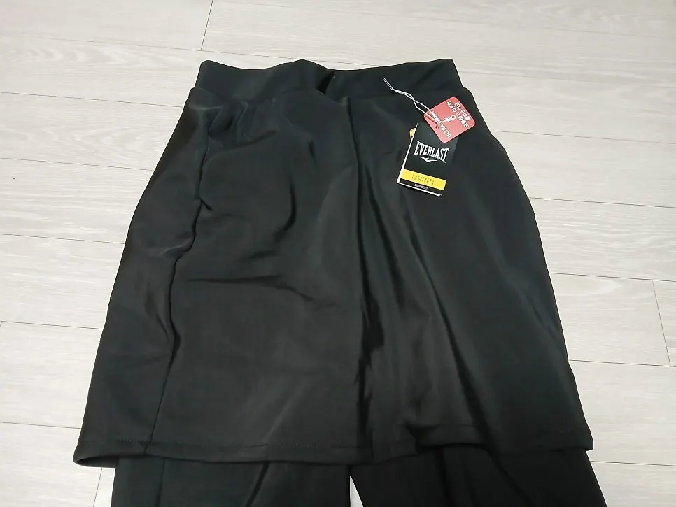 Front view of skort pants worn