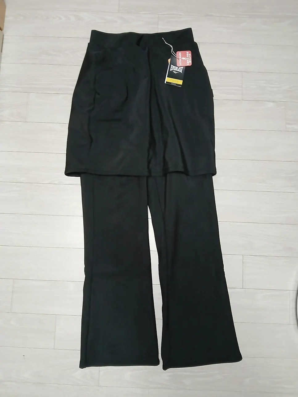 Fleece-lined skort pants worn