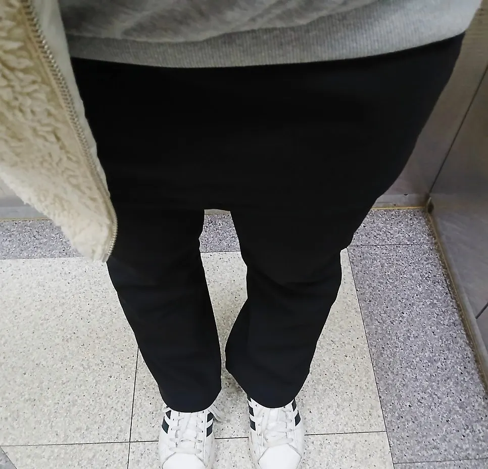 Stretchy fleece-lined skort pants
