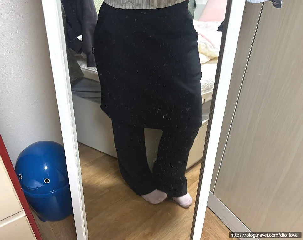 치마바지 주머니 디테일